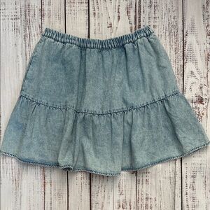 American Eagle Outfitters Denim Tiered Mini Skirt Medium NWT